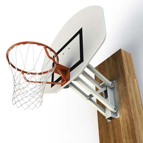 But de basket mural réglable à hauteur réglable de 2, 60m à 3, 05m par  système vis sans fin, panneau rectangulaire / l'unité 