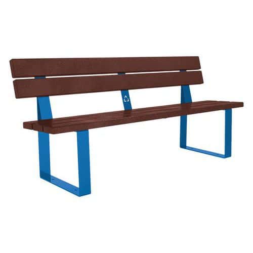 Banc Riga 1.80 m acier/plastique recyclé - Procity