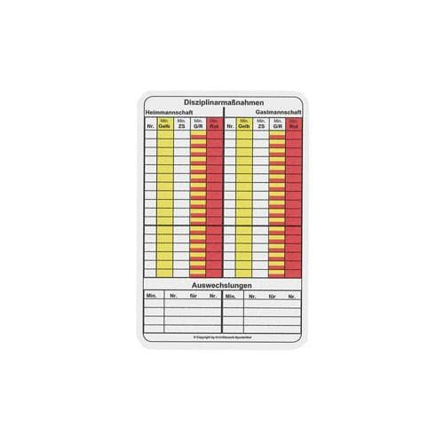 Cartons pour annotations Football - Erima - Casalsport.com